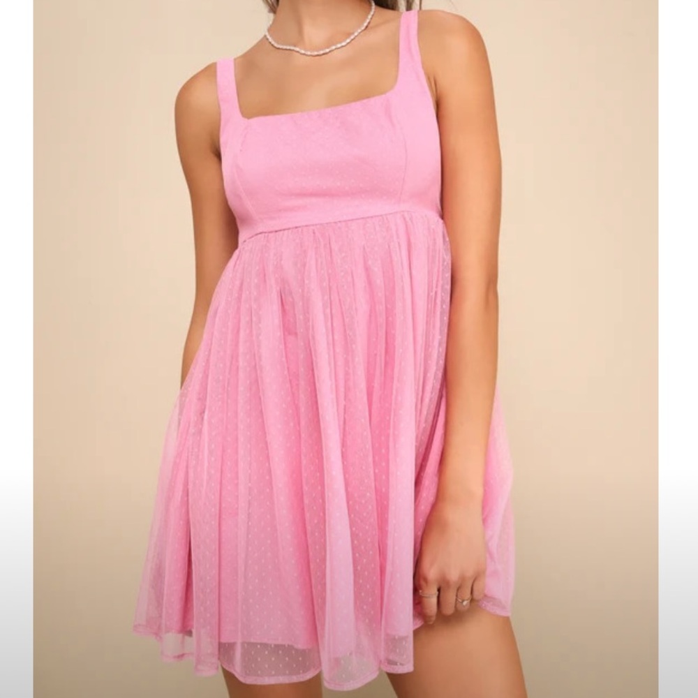 Lulus Pink Babydoll Mini Dress